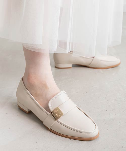 【SALE】晴雨兼用 モノグラムパーツベルトローファー